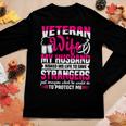 Veteran Wife Husband Soldier & Saying For Military Women Women Graphic Long Sleeve T-shirt Funny Gifts