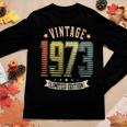 Vintage 1973 Birth Year Limited Edition 50 Years Old Gifts Women Graphic Long Sleeve T-shirt Funny Gifts
