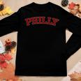 Womens Vintage Philadelphia Distressed Philly Apparel Philly Fans Women Long Sleeve T-shirt Unique Gifts