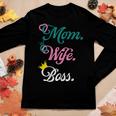 Wife Mom Boss Lady Women Long Sleeve T-shirt Unique Gifts
