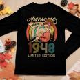 Women 75Th Birthday Gifts Ideas Vintage Retro Best Of 1948 Women Graphic Long Sleeve T-shirt Funny Gifts