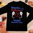 Womens Thanks For Not Swallowing Us Happy Mothers Day Fathers Day Women Graphic Long Sleeve T-shirt Personalized Gifts