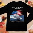 Womens Uss Benfold Ddg-65 Destroyer Ship Usa Flag Veteran Day Xmas Women Graphic Long Sleeve T-shirt Funny Gifts