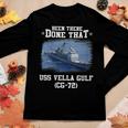 Womens Uss Vella Gulf Cg-72 Ticonderoga Class Cruiser Father Day Women Graphic Long Sleeve T-shirt Funny Gifts