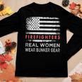 Womens Womens Firefighter Female Fire Fighter Firefighting Mom Women Graphic Long Sleeve T-shirt Funny Gifts