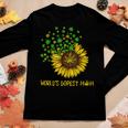 Worlds Dopest Mom Sunflower Weed Women Long Sleeve T-shirt Unique Gifts