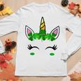 Rainbow Unicorn St Patricks Day Theme 8 9 10 12 Women Girls  Women Graphic Long Sleeve T-shirt