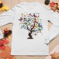 Beautiful Colorful Butterfly Tree Women Long Sleeve T-shirt Unique Gifts