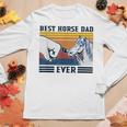 Best Horse Dad Ever Funny Horse Lover Vintage Fathers Day Women Graphic Long Sleeve T-shirt Funny Gifts