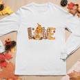 Fall Gnomes Love Thanksgiving Women Graphic Long Sleeve T-shirt Personalized Gifts