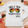 Womens Girls Trip Puerto Rico 2023 Sunglasses Summer Vacation Women Long Sleeve T-shirt Unique Gifts