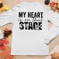 Womens My Heart Is On That Stage Dance Mom Dancer Mama Life Women Long Sleeve T-shirt Unique Gifts
