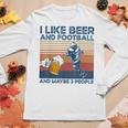 I Like Beer And Football And Maybe 3 People Women Graphic Long Sleeve T-shirt Funny Gifts