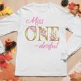 Kids Kids Miss Onederful 1St Birthday Boy Girl First One-Derful Women Graphic Long Sleeve T-shirt Funny Gifts