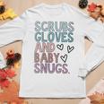 Womens Scrubs Gloves And Baby Snugs Women Long Sleeve T-shirt Unique Gifts