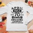 Vintage 70 Year Old Gift 70Th Birthday For Men April 1953 Women Graphic Long Sleeve T-shirt Funny Gifts