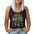 60 Year Old Awesome Since April 1963 60Th Birthday Women Tank Top Basic Casual Daily Weekend Graphic