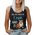 All You Need Is Love And A Bulldog Funny Bulldog Dog Mom Women Tank Top Basic Casual Daily Weekend Graphic
