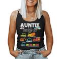 Auntie Of The Birthday Boy Family Matching Train Fire Truck Women Tank Top Basic Casual Daily Weekend Graphic