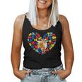 Autism Awareness Chihuahua Heart Dog Dad Dog Mom Gift Women Tank Top Basic Casual Daily Weekend Graphic