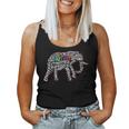 Autism Mom Elephant Puzzle Pieces Autism Supporter Outfit Women Tank Top Basic Casual Daily Weekend Graphic