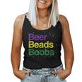 Beers Beads Boobs Funny Mardi Gras 2023 New Orleans Carnival Women Tank Top Basic Casual Daily Weekend Graphic