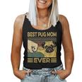 Best Pug Mom Ever Retro Vintage Women Tank Top Basic Casual Daily Weekend Graphic