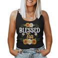 Blessed Tia Mothers Day Cute Gift Floral Women Tank Top Basic Casual Daily Weekend Graphic