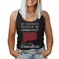 Buffalo Plaid Connecticut Mom & Grandma Gift Favorite People Women Tank Top Basic Casual Daily Weekend Graphic