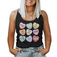 Conversation Hearts Groovy Valentines Day Cute Teacher V2 Women Tank Top Basic Casual Daily Weekend Graphic