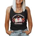 Cupids Favorite Teacher Happy Valentines Day Retro Groovy Women Tank Top Basic Casual Daily Weekend Graphic