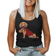 Cute Dachshund Dog I Love Mom Tattoo Gift Mothers Day Women Tank Top Basic Casual Daily Weekend Graphic