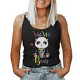Cute Panda Bear Lovers Mama Bear Autism Mother Puzzle Baby Women Tank Top Basic Casual Daily Weekend Graphic