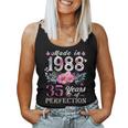 Floral 35Th Birthday Gift Ideas For Women Best Of 1988 Women Tank Top Basic Casual Daily Weekend Graphic