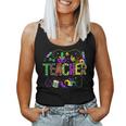 Funny Teacher Mardi Gras Family Matching Outfit V3 Women Tank Top Basic Casual Daily Weekend Graphic