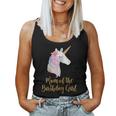 Gold Unicorn Mom Shirt Mom Of The Birthday Girl Women Tank Top