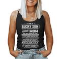 I Am A Lucky Son Raised By A Freaking Awesome Mom June Women Tank Top Basic Casual Daily Weekend Graphic