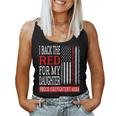 I Back The Red For My Daughter Firefighters Mom Fire Mother Women Tank Top Basic Casual Daily Weekend Graphic