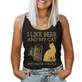 I Like Beer And My Cat And Maybe 3 People I Like Beer Cat Women Tank Top Basic Casual Daily Weekend Graphic