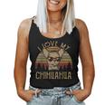 I Love My Chihuahua Vintage Funny Mom Dad Lover Themed Gifts Women Tank Top Basic Casual Daily Weekend Graphic