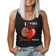 I Love You Slow Much Valentines Day Sloth Lover Women Tank Top Basic Casual Daily Weekend Graphic