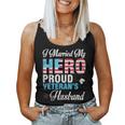 I Married My Hero Proud Veterans Husband Wife Mother Father Women Tank Top Basic Casual Daily Weekend Graphic