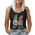 Be Kind Autism Gnomes Sunflower Autism Awareness Month 2023 Women Tank Top