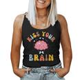 Kiss Your Brain Sped Teacher Appreciation Back To School Women Tank Top Basic Casual Daily Weekend Graphic