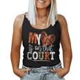 Leopard Basketball Mom My Heart Is On That Court Basketball Women Tank Top