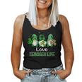 Love Teacher Life Gnome Leopard Shamrock Saint Patricks Day Women Tank Top Basic Casual Daily Weekend Graphic