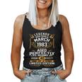 March 1983 40Th Birthday Gift 40 Year Old Men Women Women Tank Top Basic Casual Daily Weekend Graphic