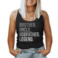 Mens Brother Uncle Godfather Legend Fun Best Uncle Women Tank Top