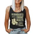 Mens My Granddaughter Wears Combat Boots - Proud Military Grandpa Women Tank Top Basic Casual Daily Weekend Graphic