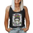 Messy Bun Hair Glasses New Orleans Carnival Mardi Gras Mama V2 Women Tank Top Basic Casual Daily Weekend Graphic